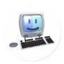 Cute computer smiley face.