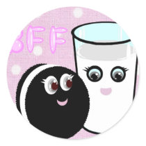 CUTE  COOKIE AND MILK  BFF STICKERS