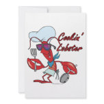 cute cookin cooking lobster cartoon invitations
