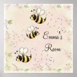 Cute Country Bees to Personalize posters