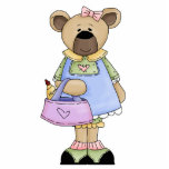 Cute Country Girl Teddy Bear photo sculptures