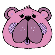 cute country style bear face cut out