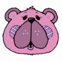 cute country style bear face photo sculptures