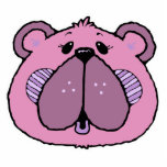 cute country style bear face photo sculptures