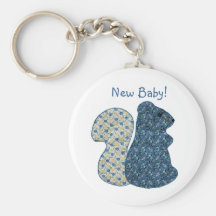 Cute Country Style Blue Squirrel New Baby Keychains
