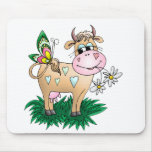 Cute Cow & Butterfly mousepads
