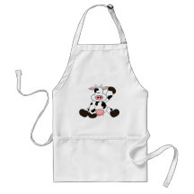 Cute Cow Cartoon Design Aprons
