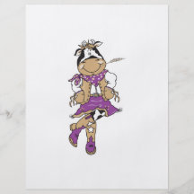 Cute Cow Girl Cow Personalized Flyer
