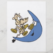 cute cow jumping over moon custom flyer