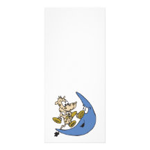 cute cow jumping over moon customized rack card