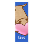 Cute Cow Love Bookmarks business cards