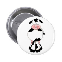 Cute Cow Pinback Button