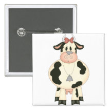 Cute Cow Pinback Button