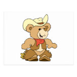 Cute Cowboy Rancher Bear Post Cards
