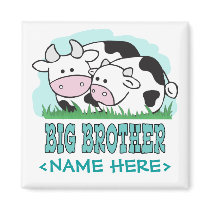 Cute Cows Big Brother Fridge Magnet