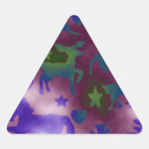 Cute Critter Print Triangle Stickers