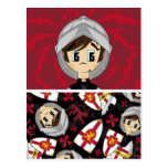 Cute Crusader Knight Postcard
