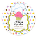 Cute Cupcake & Baker's Hat Bakery Stickers