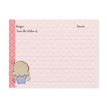 Cute Cupcake Recipe Cards postcards