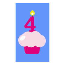 Cute Cupcake with Birthday Candle bookmark Business Card Templates