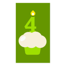 Cute Cupcake with Birthday Candle bookmark Business Card Templates