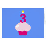 Cute Cupcake with Birthday Candle Card