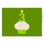 Cute Cupcake with Birthday Candle Card