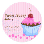 Cute Cupcake With Cherry Bakery Stickers