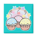 cute cupcakes and stars magnets