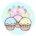 cute cupcakes and stars stickers
