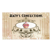 Cute Cupcakes: Confections Fancy Desserts Pastries Business Card Template