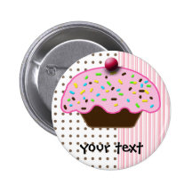 cute cupcakes pinback button