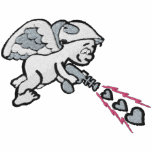 Cute Cupid With Ray Gun Pocket embroidered shirts