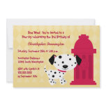 Cute dalmation doggie birthday party invitation