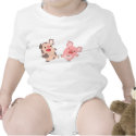 Cute Dancing Cartoon Pigs Baby Apparel t-shirts