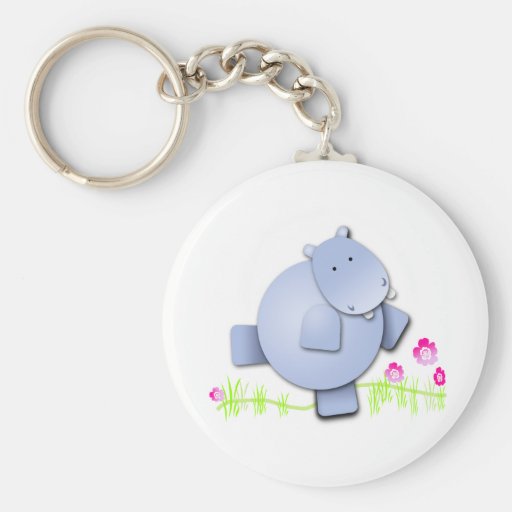 Cute Dancing Hippo Key Chains
