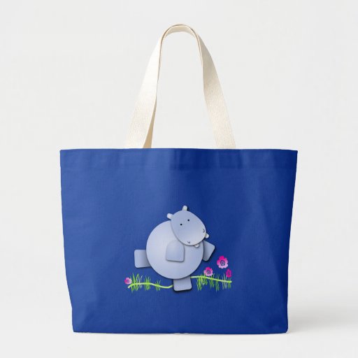 Cute Dancing Hippo Tote Bag