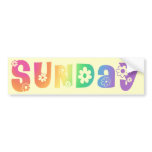 Cute Day Of The Week Sunday bumper stickers