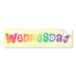 Cute Day Of The Week Wednesday bumper stickers