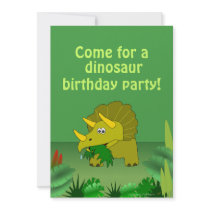 Cute Dinosaur Birthday Party Invitations Template