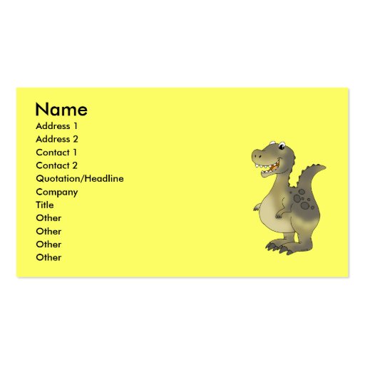 Cute dinosaur business cards