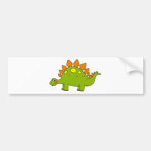 Cute dinosaur - stegosaurus bumper sticker