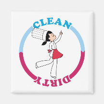 Cute Dirty Clean Magnet for dishwasher