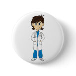Cute Doctor Character Badge buttons