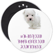 cute-dog,                          18 B-DAY AND... Button
