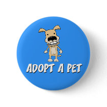 Cute dog button: Adopt a Pet