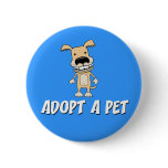 Cute dog button: Adopt a Pet