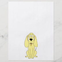 Cute Dog Cartoon. Yellow Hound. Flyers