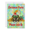 Cute dog Christmas party invitation card design