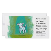 Cute dog little white puppy floating fun happy art